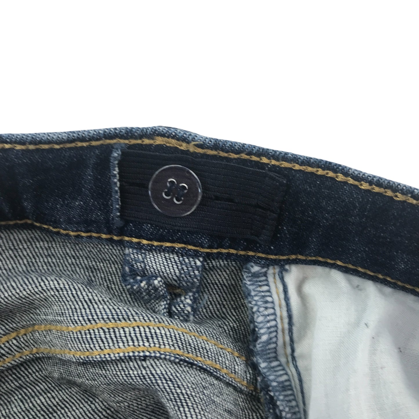 Next shorts 8-9 years blue ripped denim pull on with adjustable waist