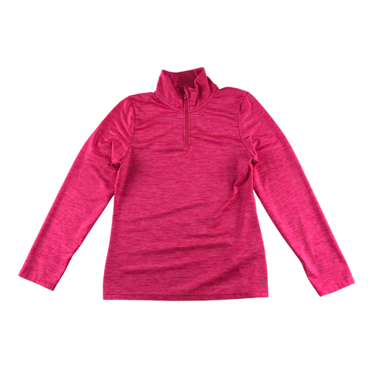 M&S Performance Fleece 10-11 Years Pink Quarter Zip