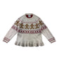 George Festive Sweatshirt 5-6 Years white Ginger Breadman Pleated Hem