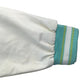 Baseball jacket size women's size M turquoise and white California embroidery faux leather