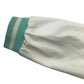 Baseball jacket size women's size M turquoise and white California embroidery faux leather
