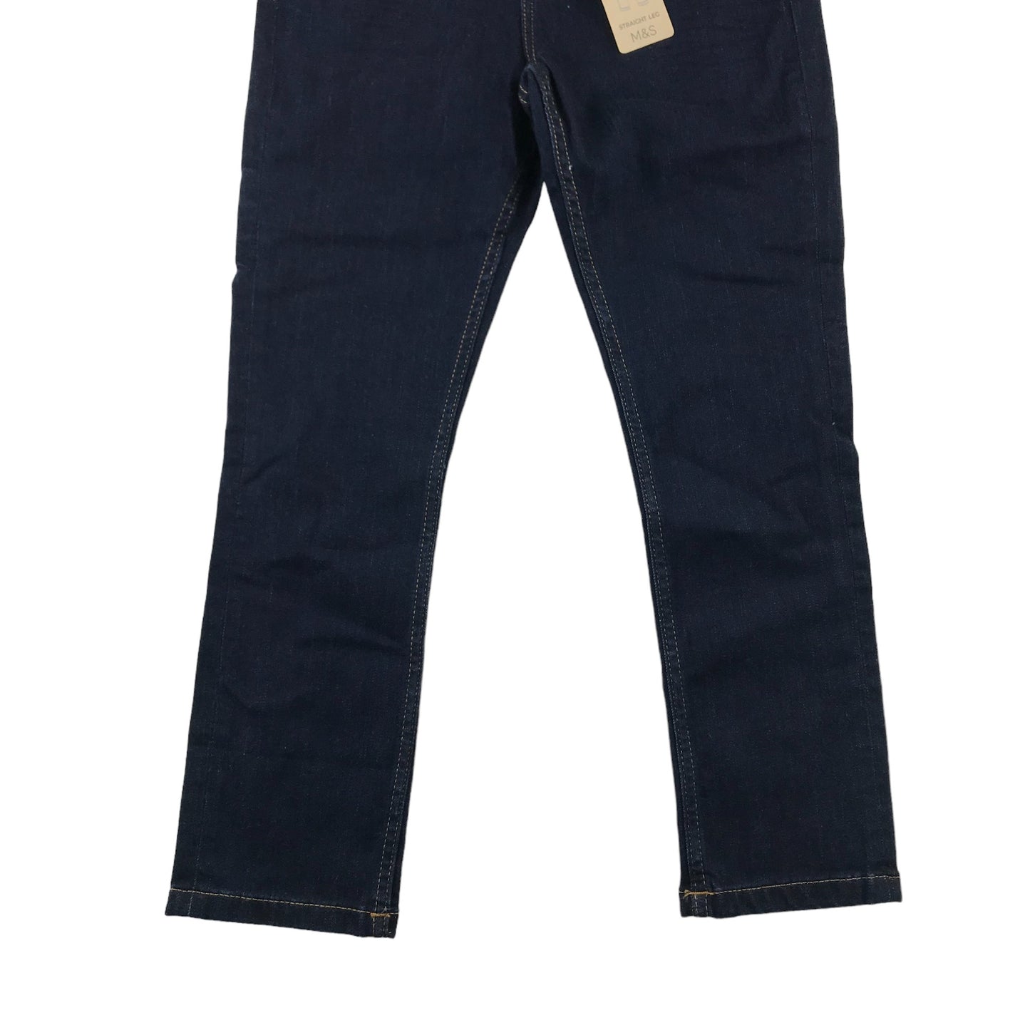 M&S jeans 9-10 years dark navy straight leg stretch The Jones style