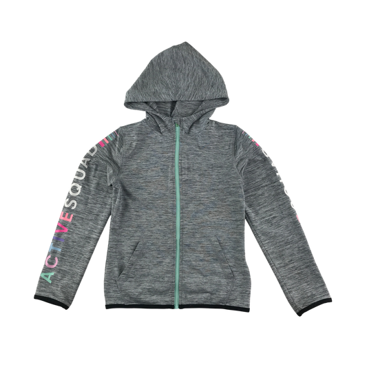 H&M Sport Jacket 6-7 Years Grey with Sleeve Text