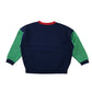 John Lewis Festive Sweatshirt 6-7 Years Navy Christmas Pudding with Light Green Sleeves Cotton