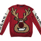 Next Festive Jumper 7-8 Years Red Rudolph Graphic with Sequin Red Noise