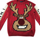 Next Festive Jumper 7-8 Years Red Rudolph Graphic with Sequin Red Noise