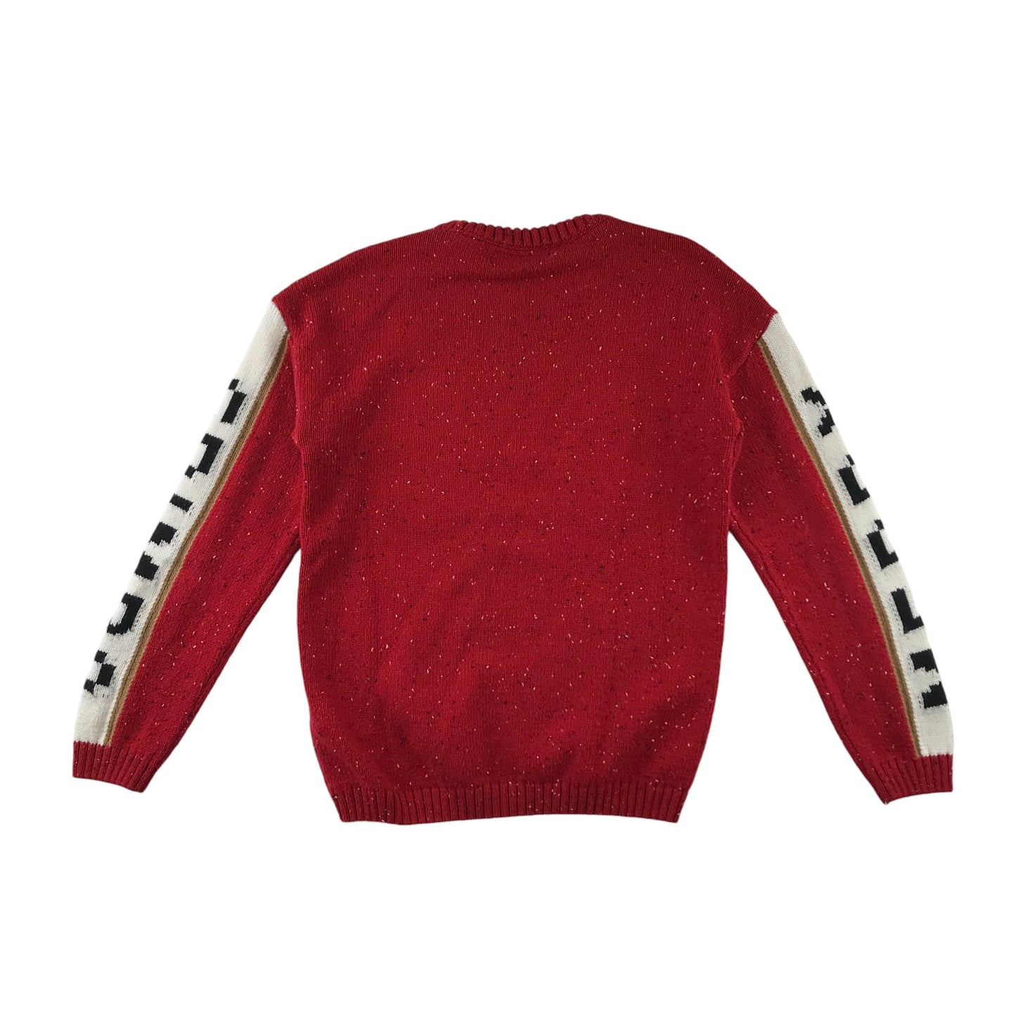 Next Festive Jumper 7-8 Years Red Rudolph Graphic with Sequin Red Noise