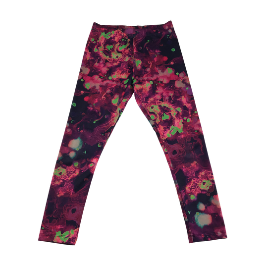 Next Sport Leggings 7-8 Years Pink with Multicolour Pattern