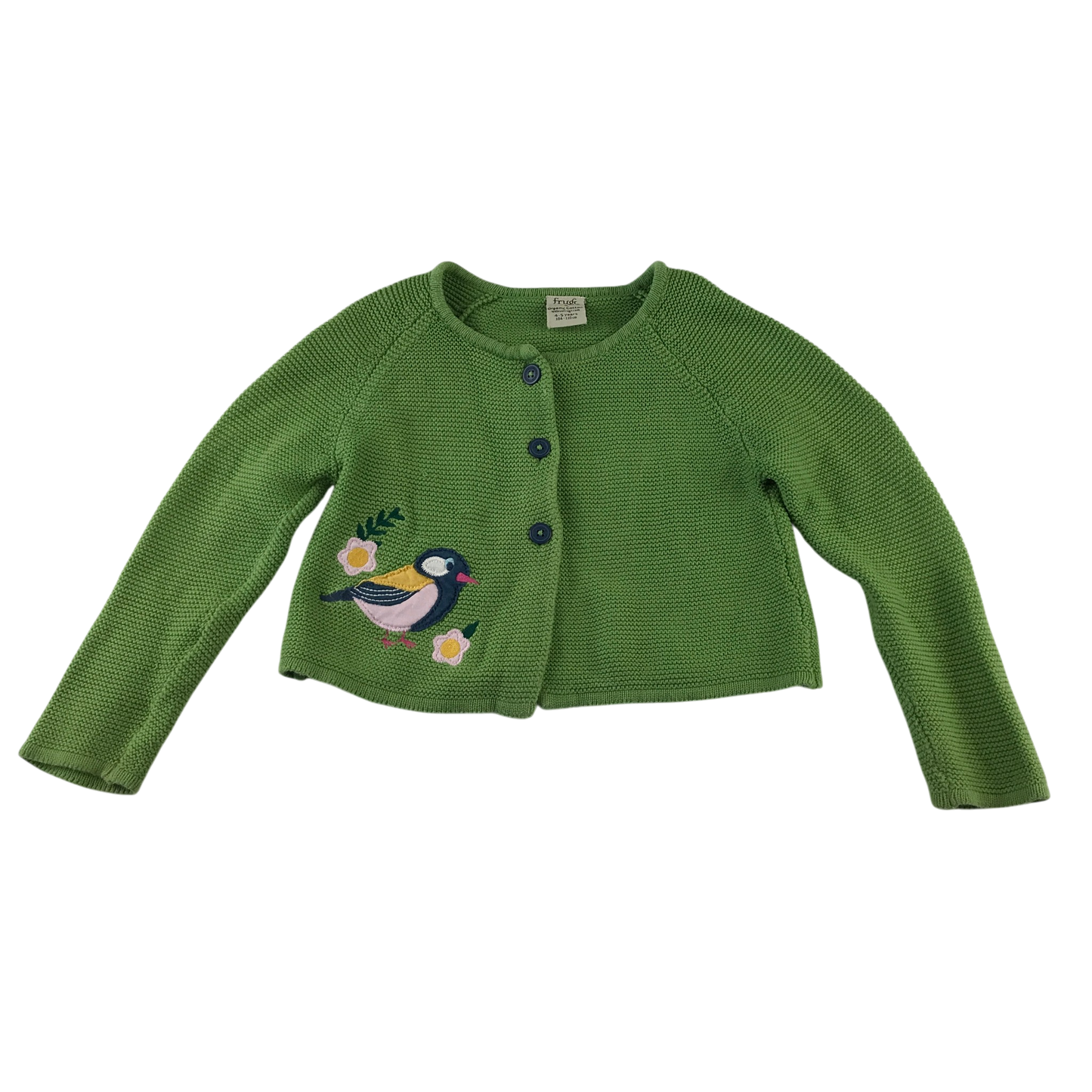 Frugi 4-5 years green cardigan