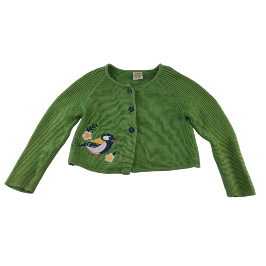 Frugi 4-5 years green cardigan