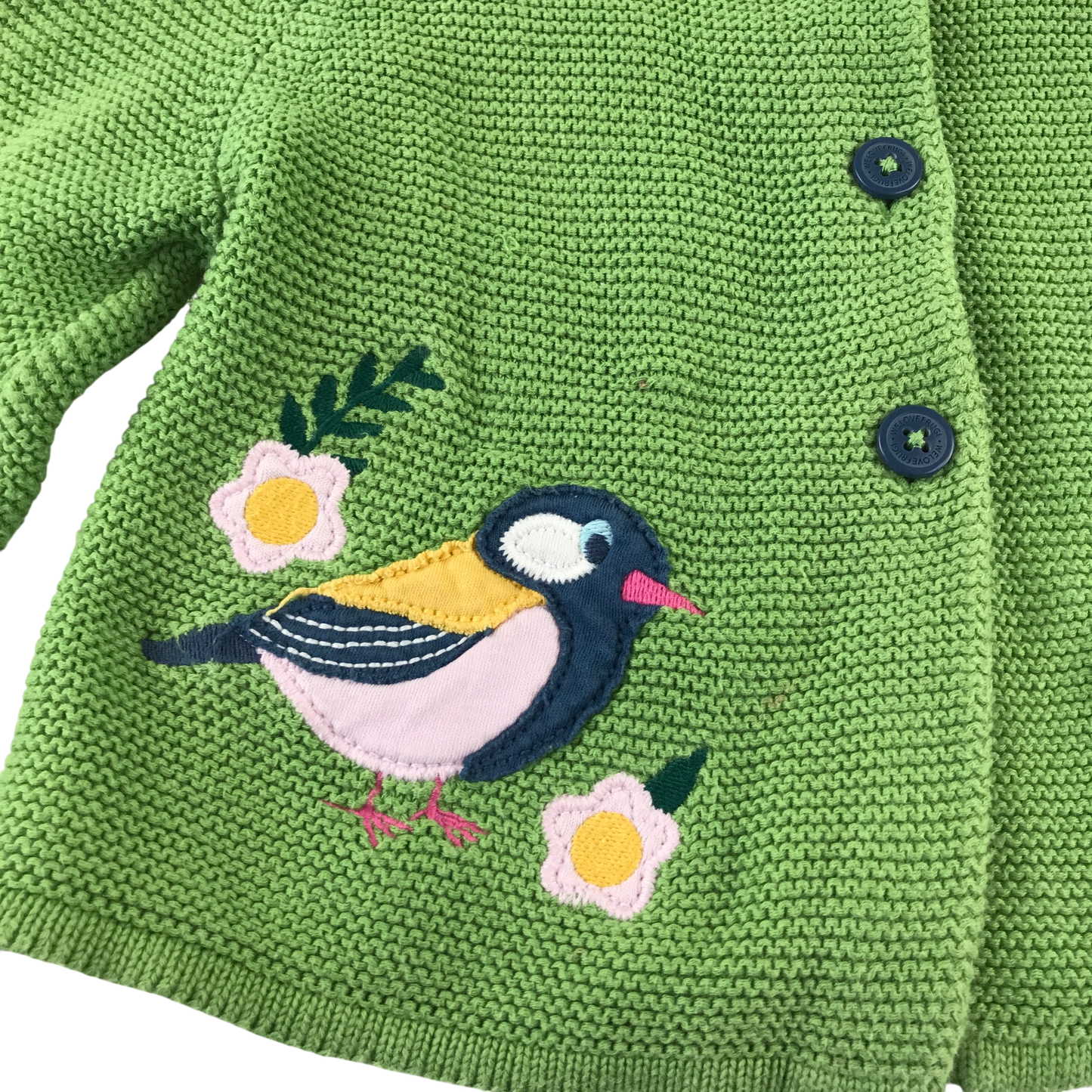 Frugi 4-5 years green cardigan