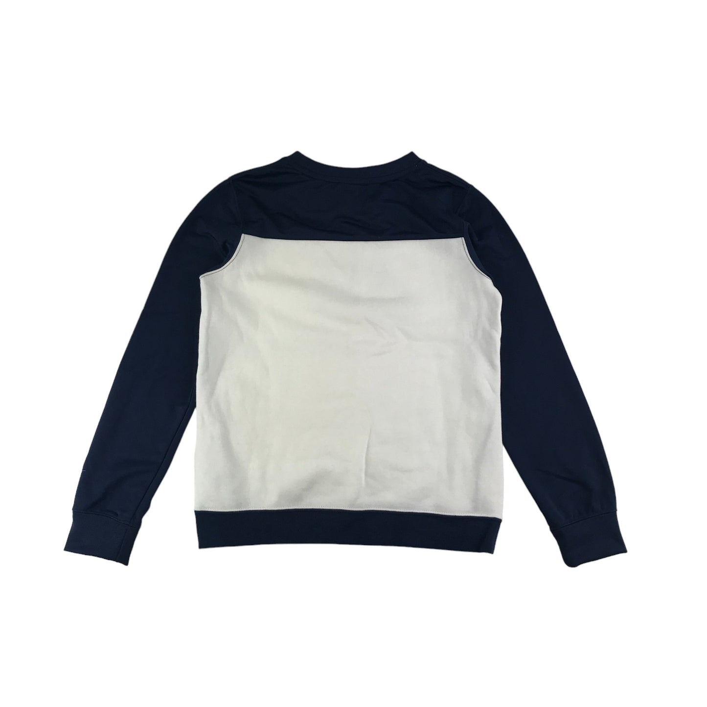 Nike Sweater Age 9-11 Navy White Panelled Long Sleeve