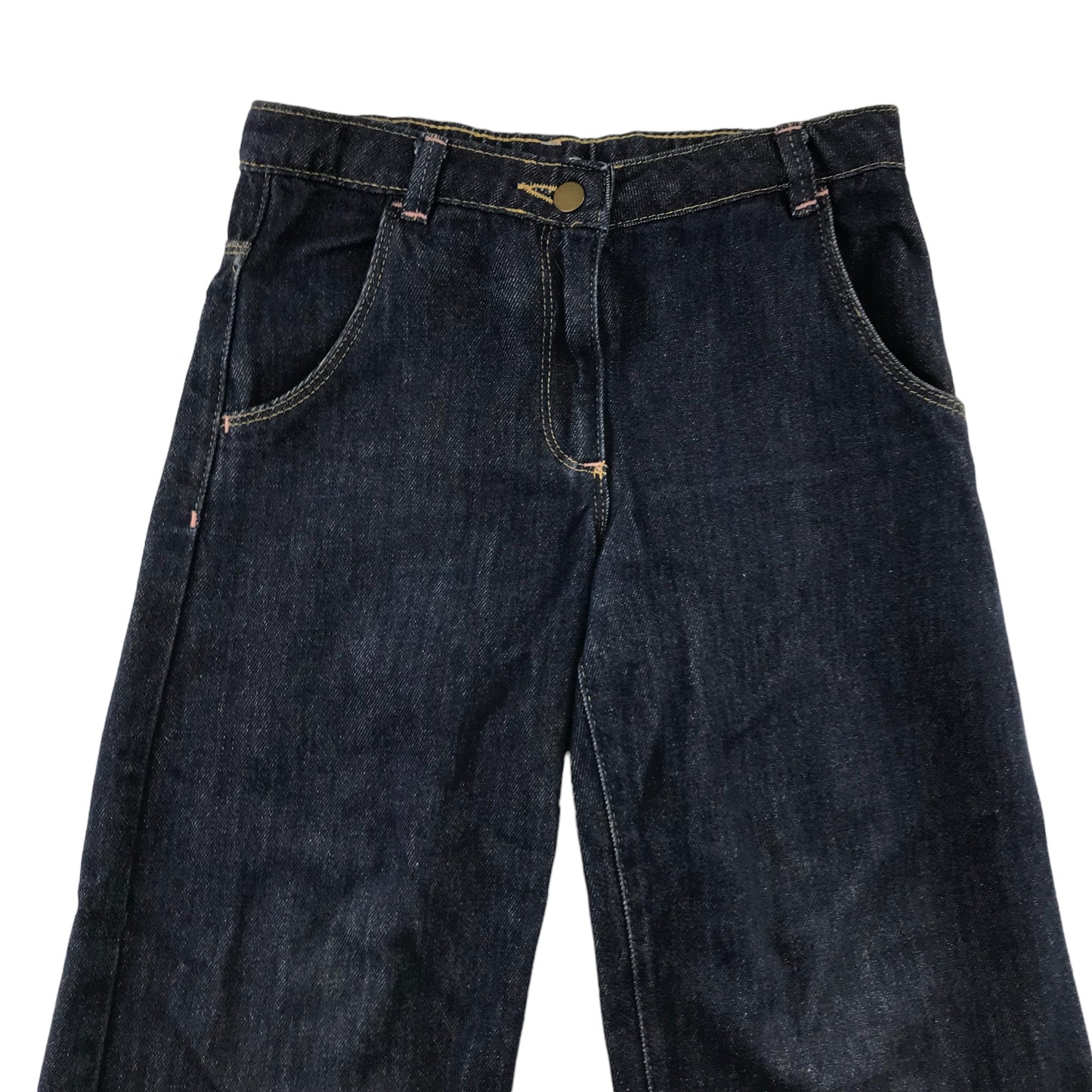 Jigsaw jeans 6-7 years navy blue wide leg cotton