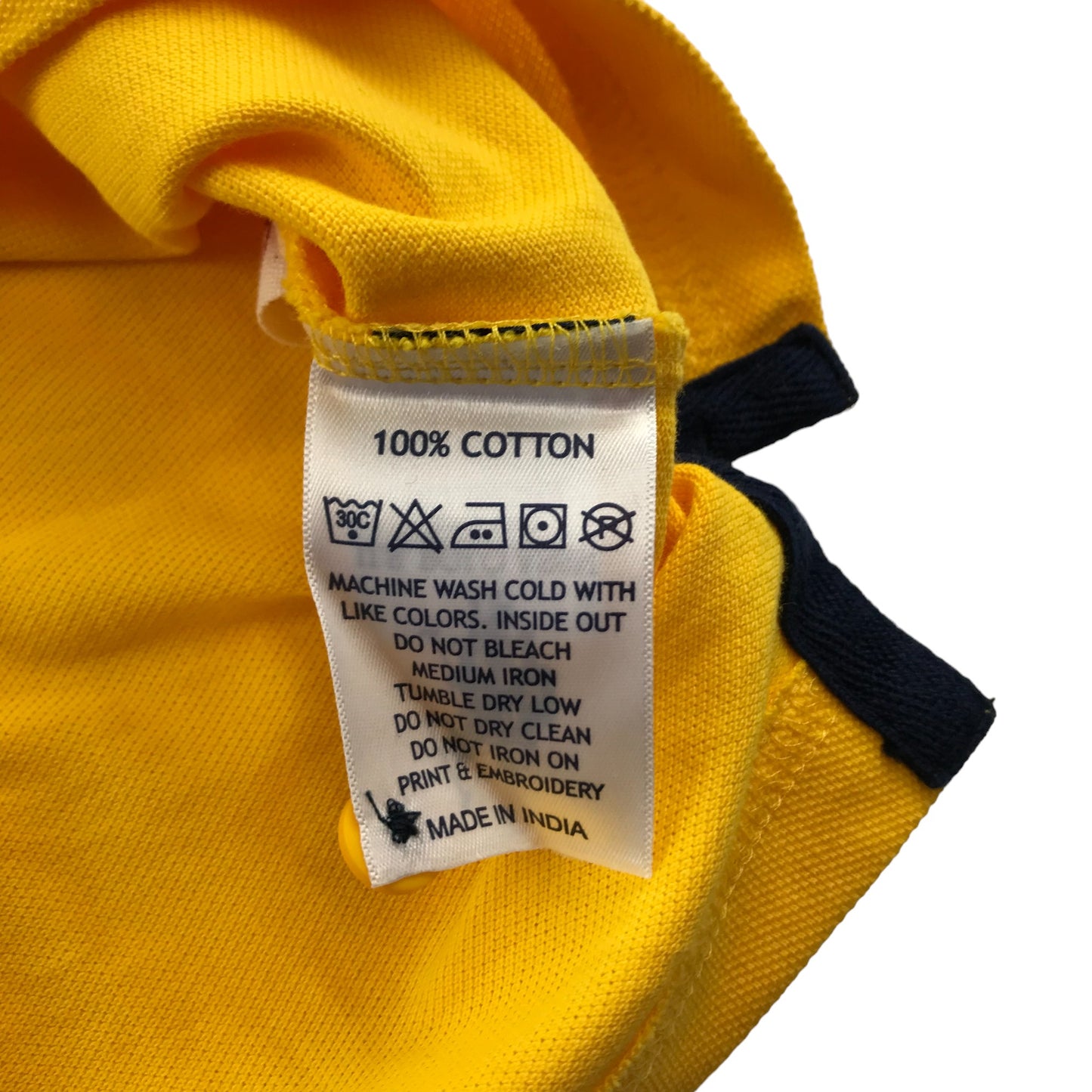 US Polo Assn Polo Shirt Age 14-16 Yellow Short Sleeve Cotton