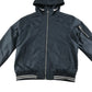 Nutmeg light jacket 8-9 years navy plain jacket with cuffed arms and waist fleece lining