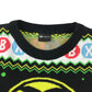George Festive Sweatshirt 9-10 Years Black and Green Xbox Winter Pattern