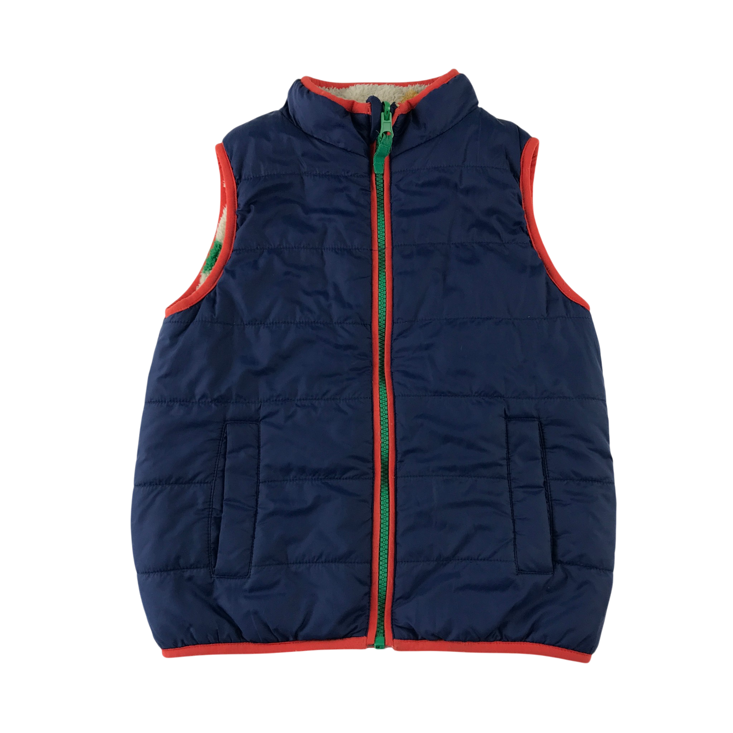 Boden 5-6 years blue reversible gilet