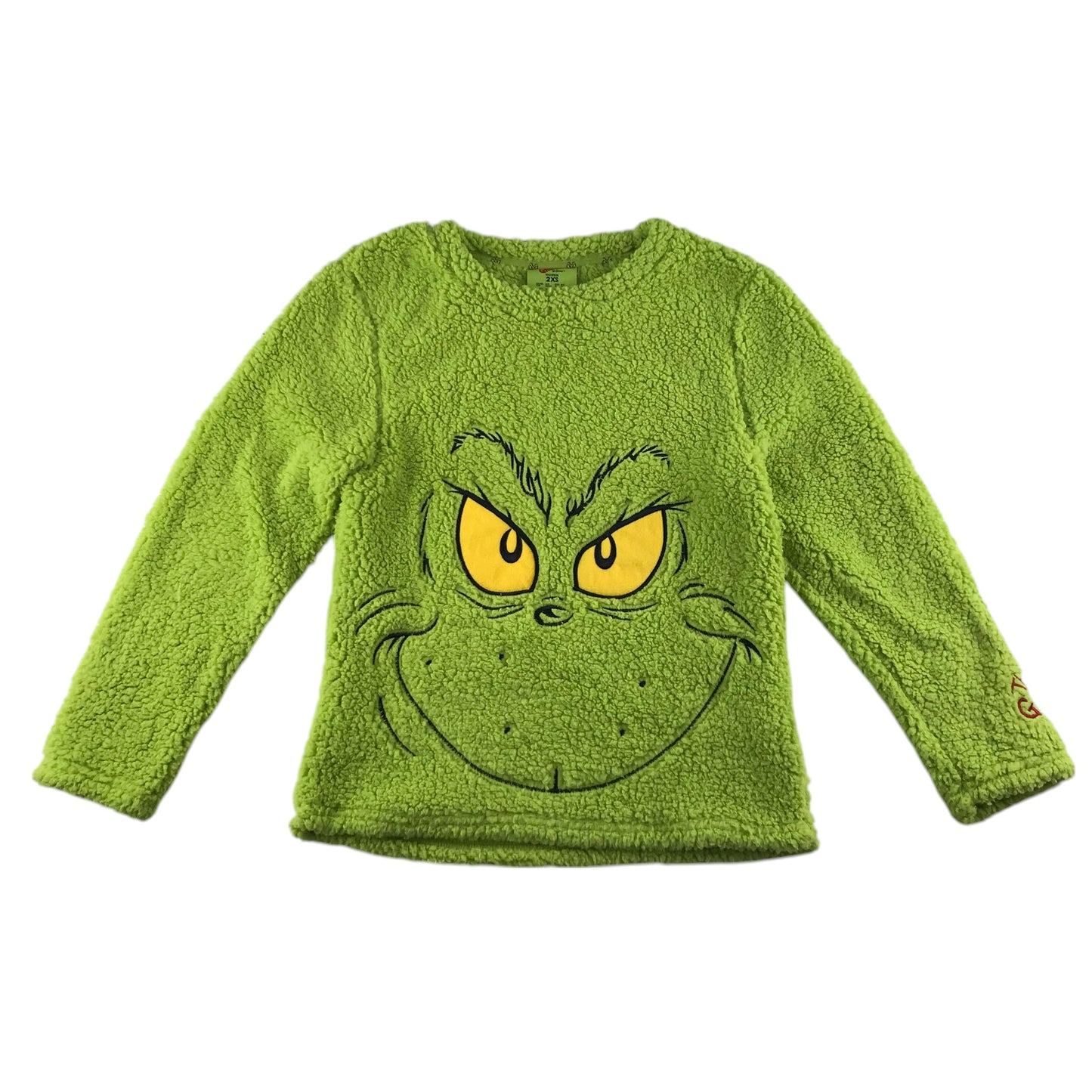 Primark festive pyjama set women's 2XS green The Grinch soft fluffy