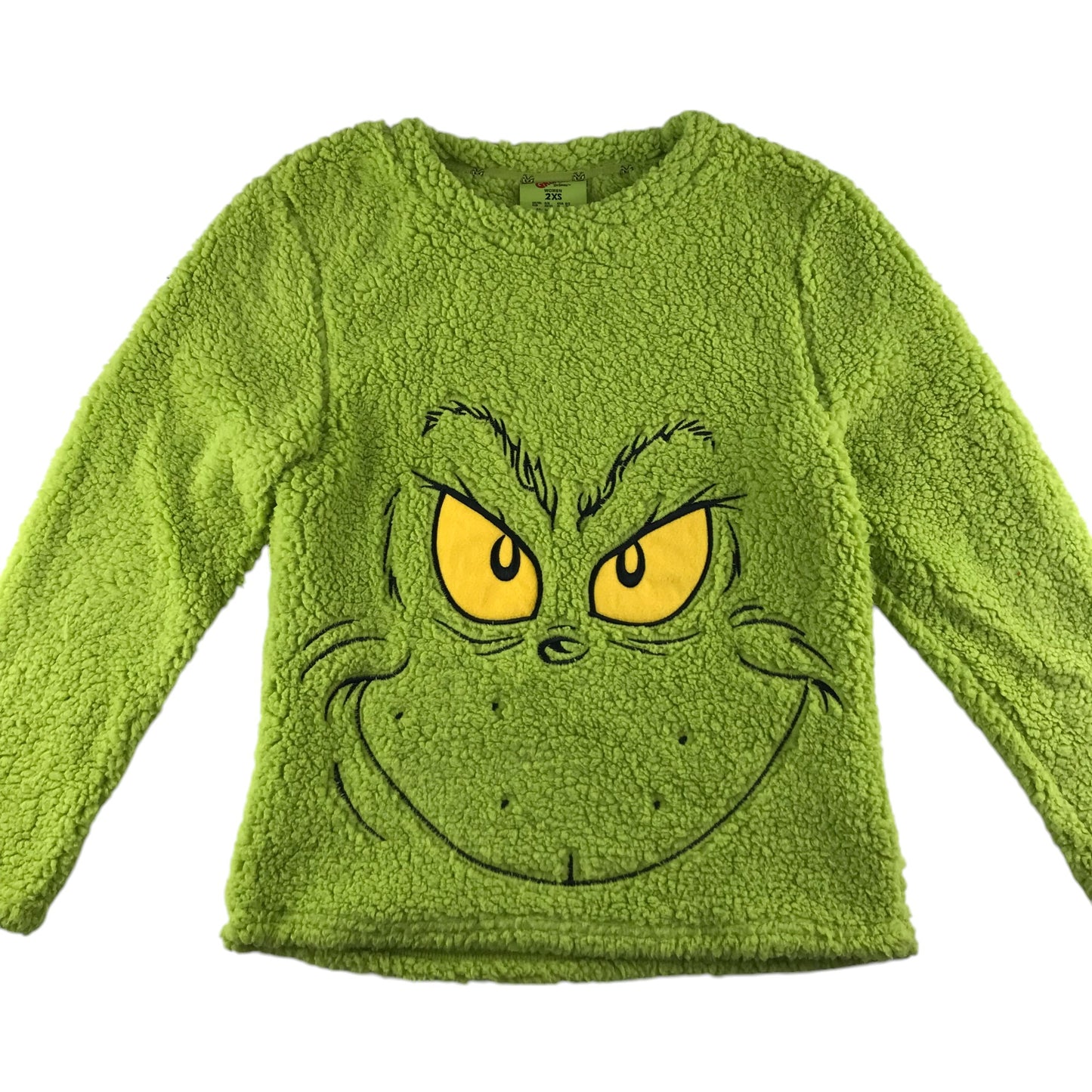 Primark festive pyjama set women's 2XS green The Grinch soft fluffy