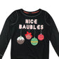 F&F Festive Sweatshirt Women's Size 8 Black Bauble Graphic