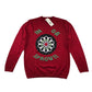 George Festive Sweatshirt Adult Medium Red Darts Board Graphic