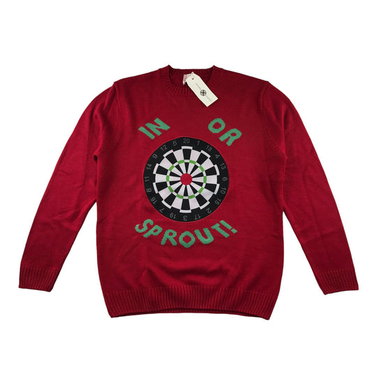 George Festive Sweatshirt Adult Medium Red Darts Board Graphic