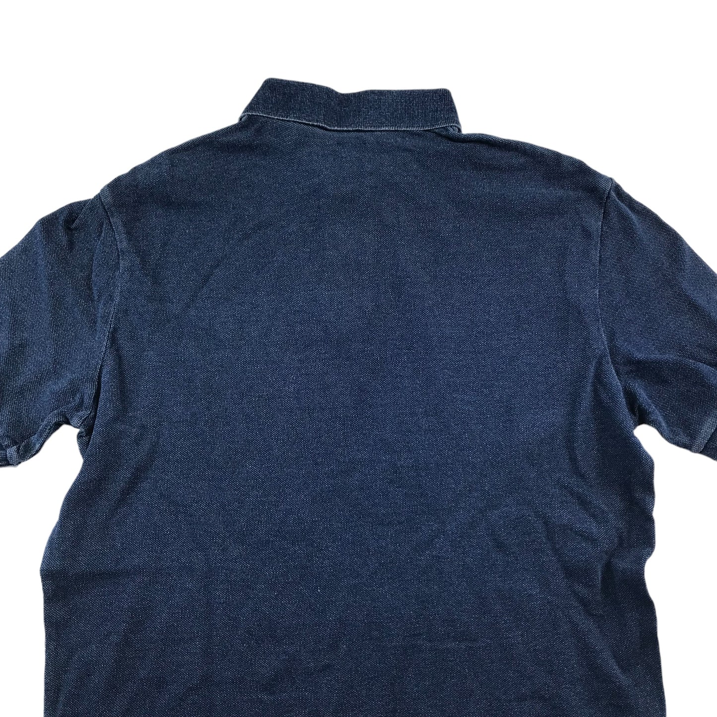 Ralph Lauren Polo Shirt Size S Navy Blue Denim-effect Short Sleeve Cotton