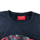 Tu Festive Sweatshirt Women's Size 8 Navy Coca Cola Santa Graphic Cotton