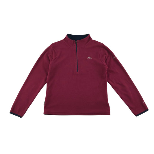 Trespass fleece 9-10 years pink plain pull-over