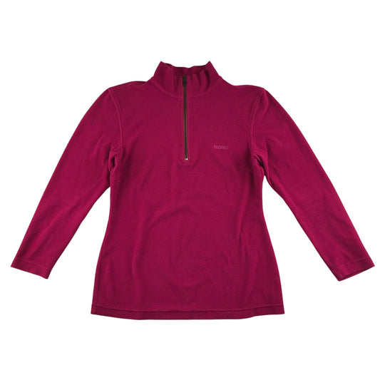 Tecnica fleece women's S pink plain pull-over