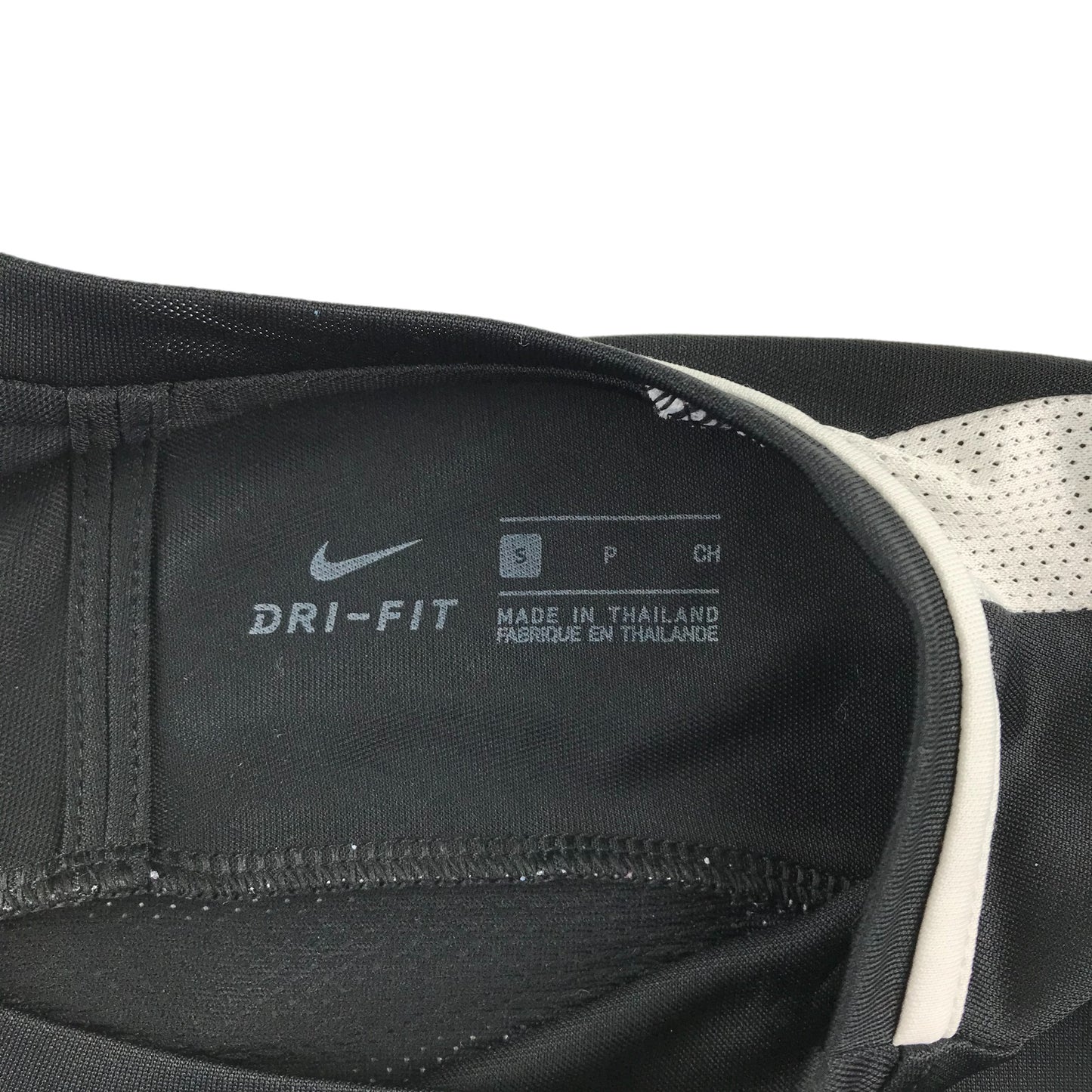 Nike Sport Top Size S Black Plain Short Sleeve