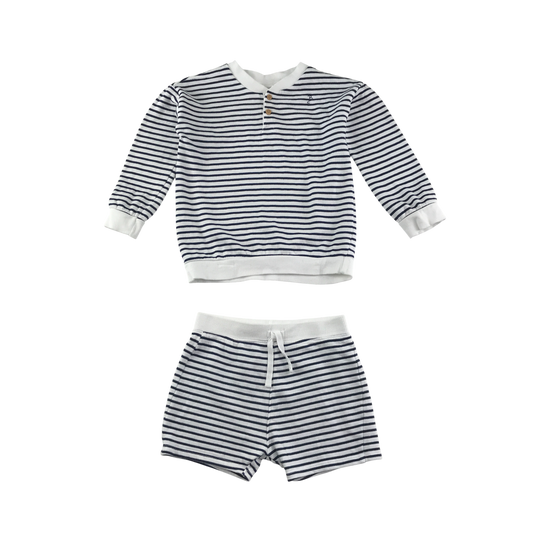 George Billie Faiers Pyjama Set 5-6 Years Black White Stripe Cotton