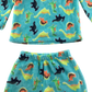 Chill Out Pyjama Set 4-5 Years Turquoise Dinosaur Print