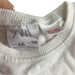Zara T-Shirt 4-5 Years White with Gold Cat Pattern Long Sleeve