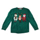 H&M Festive Jumper 7-8 Years Green Snowman Reindeer and Santa Graphic Cotton