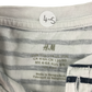H&M T-Shirt 4-5 Years White Stripes Henley Long Sleeve Cotton