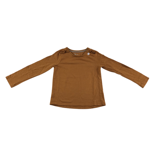 Tu T-Shirt 4-5 Years Brown Long Sleeve