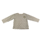 Next T-Shirt 4-5 Years Beige Heart Print Long Sleeve Cotton