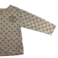 Next T-Shirt 4-5 Years Beige Heart Print Long Sleeve Cotton