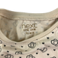 Next T-Shirt 4-5 Years Beige Heart Print Long Sleeve Cotton