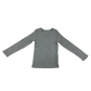 M&S T-Shirt 4-5 Years Grey Ribbed Long Sleeve