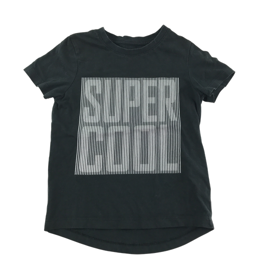 Nutmeg T-Shirt 4-5 Years Black Super Cool Text Cotton