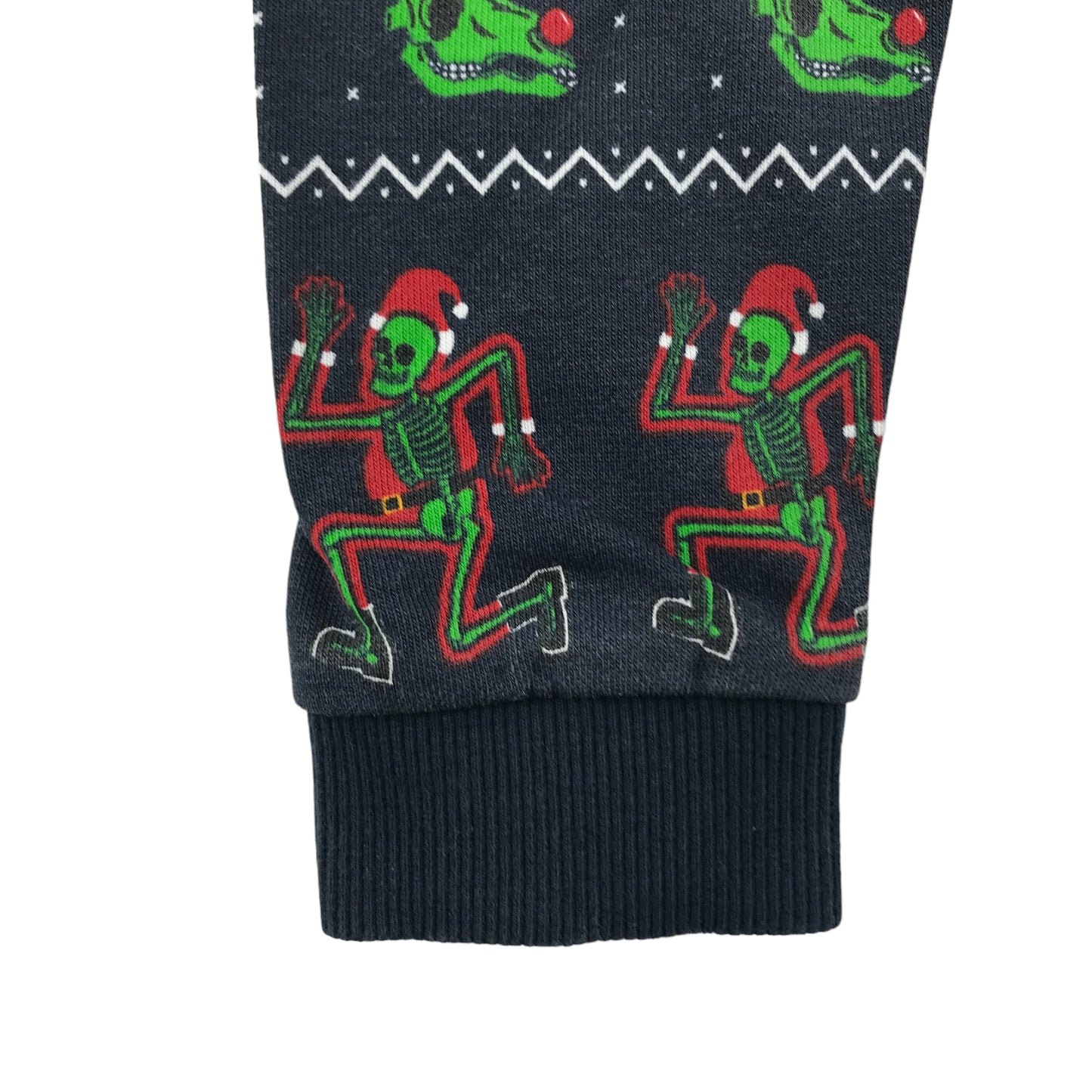 Tu Christmas Jumper Age 7 Navy Festive Skeleton Santa Reindeer Pattern Jersey Long Sleeve