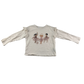 Next T-Shirt 5-6 Years Beige Ballerina Design Long Sleeve Cotton