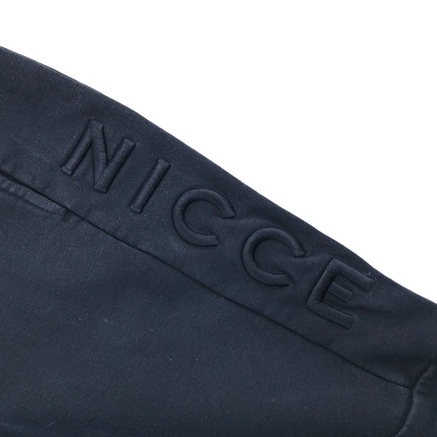 NICCE Joggers Size XS Navy Blue Plain with Embroidered Logo