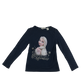 H&M T-Shirt 5-6 Years Navy Disney Frozen Print Long Sleeve Cotton