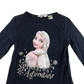 H&M T-Shirt 5-6 Years Navy Disney Frozen Print Long Sleeve Cotton