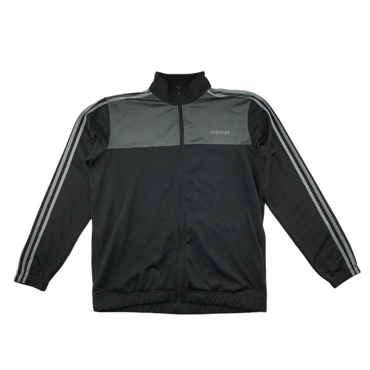 Adidas Sweater Size XL Black and Grey Panelled Full Zipper Sports Top