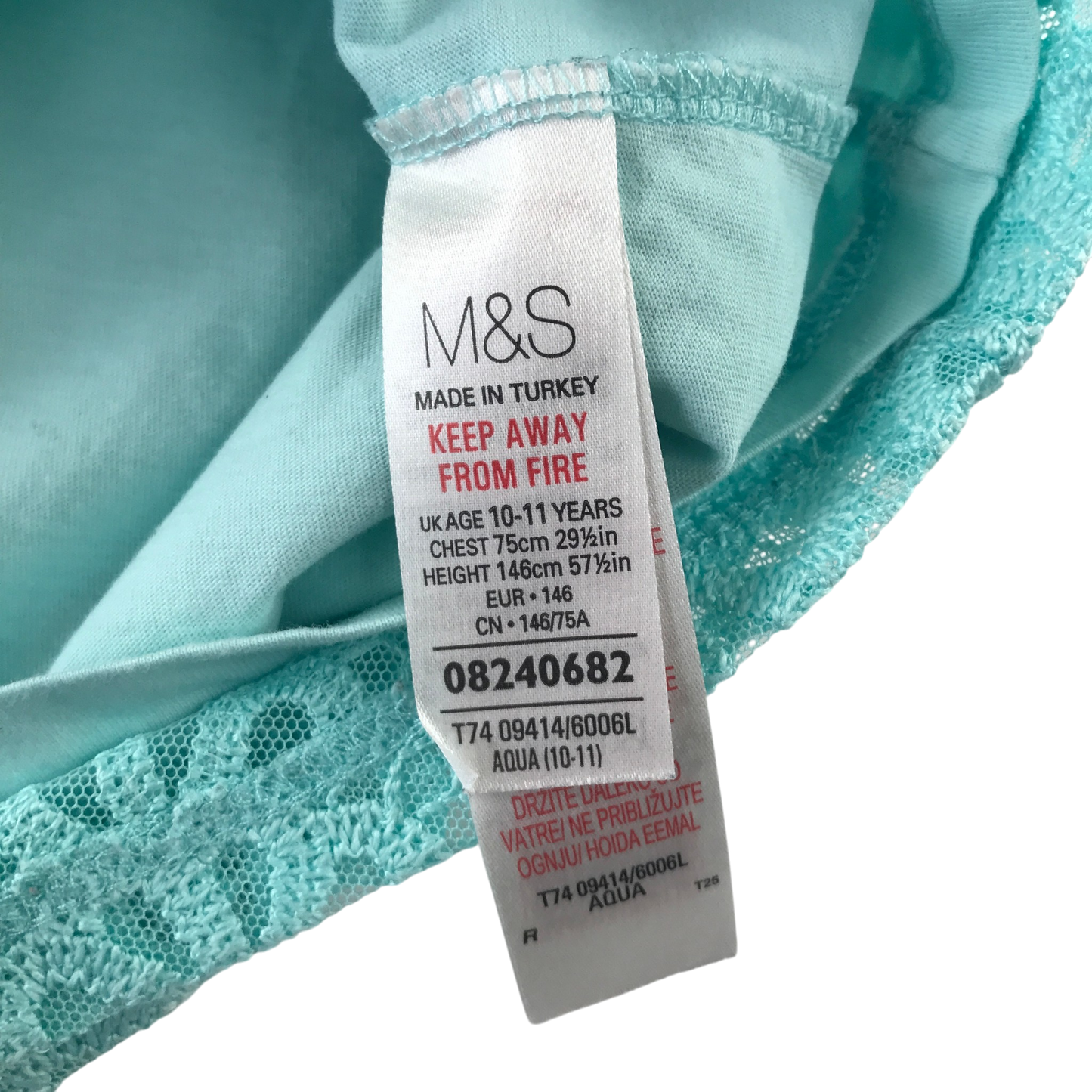 M&S 10-11 years blue blouse
