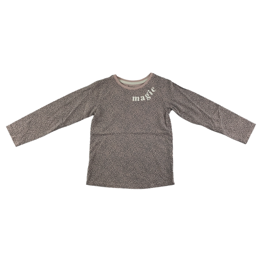 Nutmeg T-Shirt 5-6 Years Beige Polka Dot Print Long Sleeve Cotton